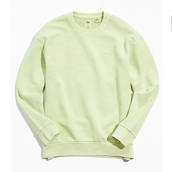 Levi's Relaxed Crewneck Men's Light Green Activewear Sportswear Cotton S NWT - Picture 2 of 13